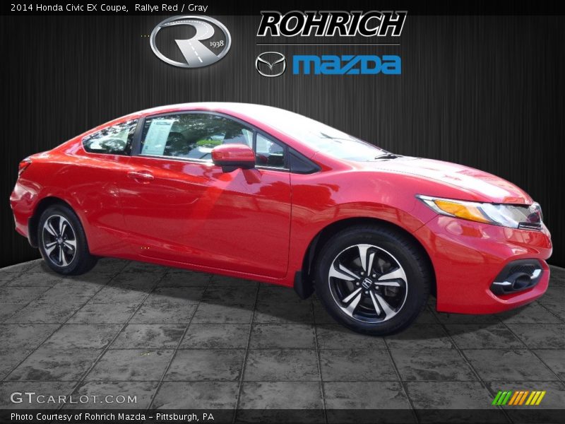 Rallye Red / Gray 2014 Honda Civic EX Coupe