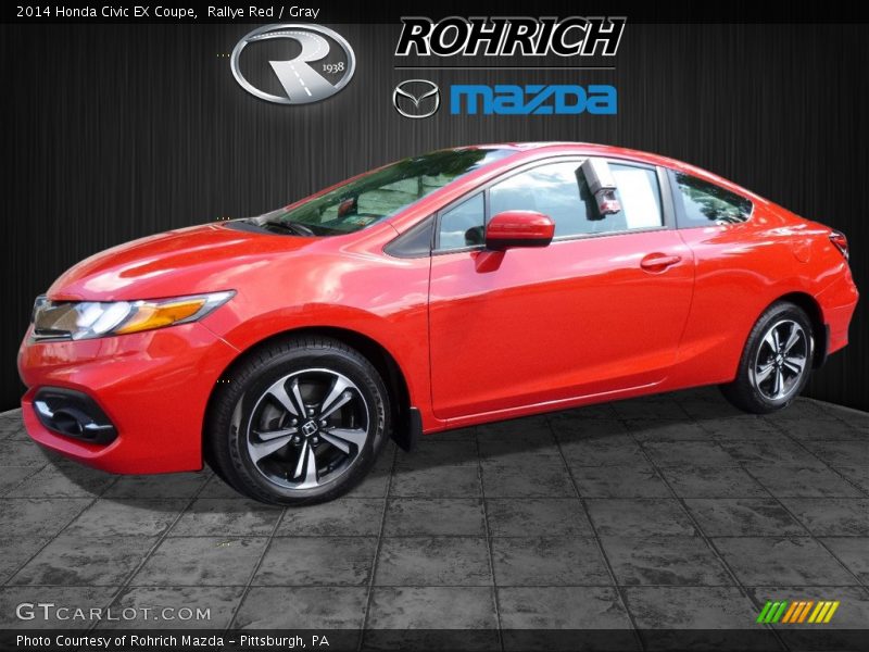 Rallye Red / Gray 2014 Honda Civic EX Coupe