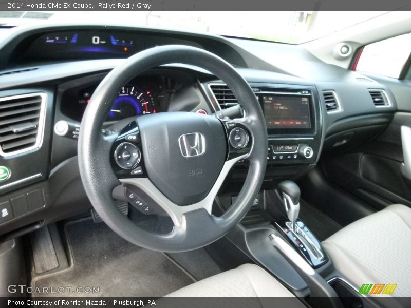 Rallye Red / Gray 2014 Honda Civic EX Coupe