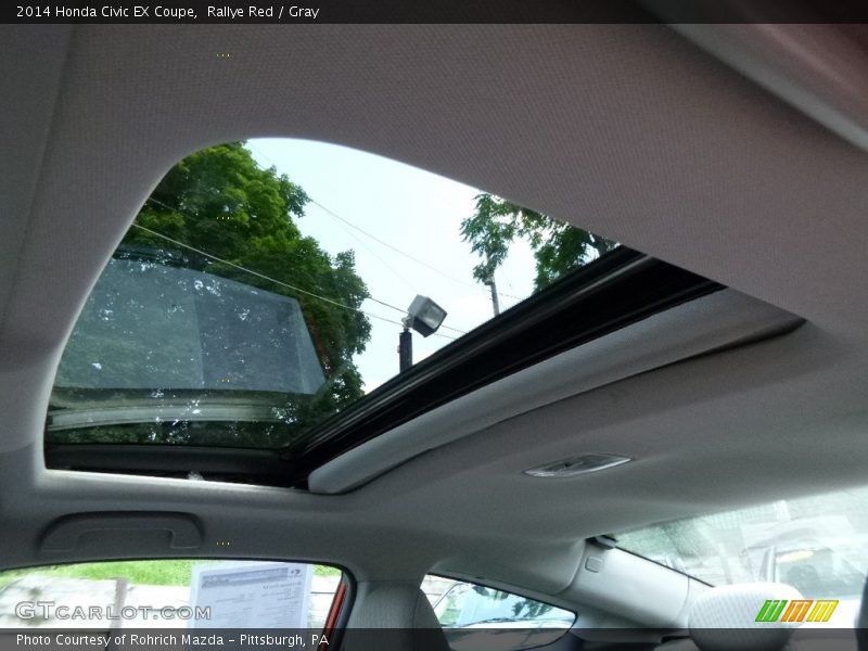 Rallye Red / Gray 2014 Honda Civic EX Coupe