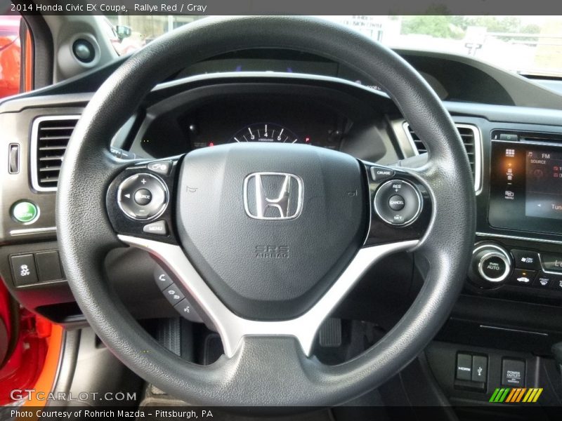 Rallye Red / Gray 2014 Honda Civic EX Coupe