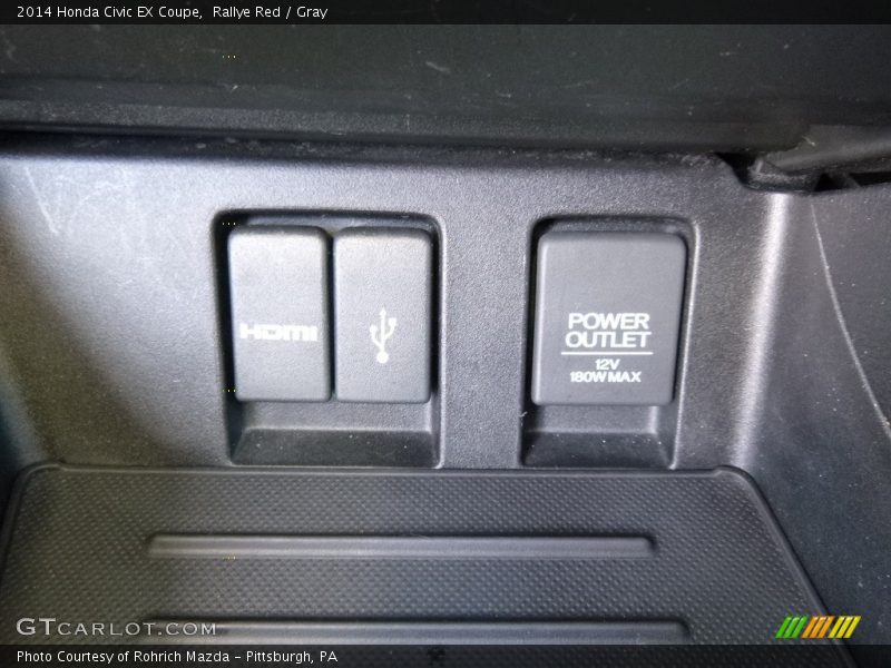 Rallye Red / Gray 2014 Honda Civic EX Coupe