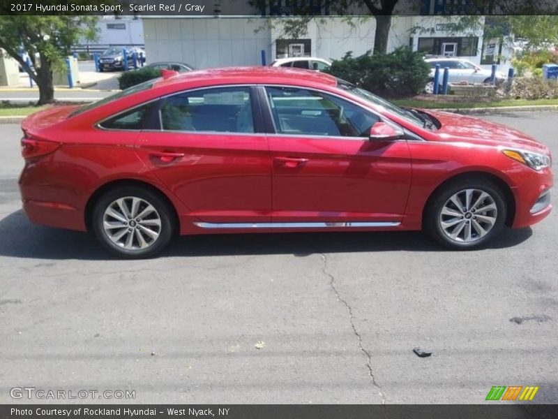 Scarlet Red / Gray 2017 Hyundai Sonata Sport
