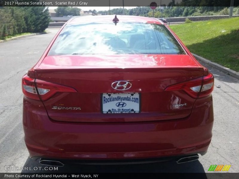Scarlet Red / Gray 2017 Hyundai Sonata Sport