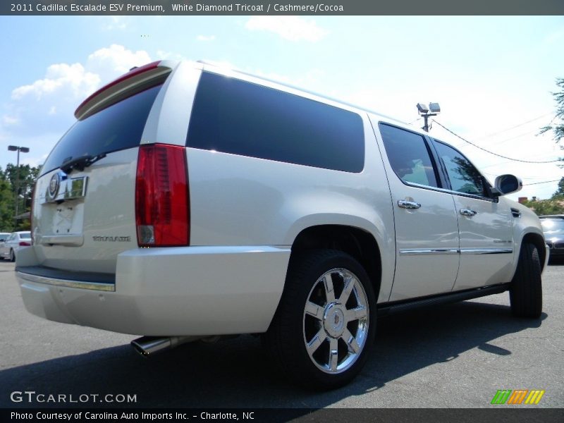 White Diamond Tricoat / Cashmere/Cocoa 2011 Cadillac Escalade ESV Premium