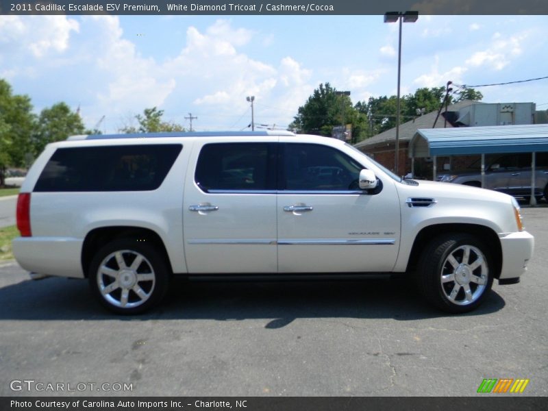 White Diamond Tricoat / Cashmere/Cocoa 2011 Cadillac Escalade ESV Premium