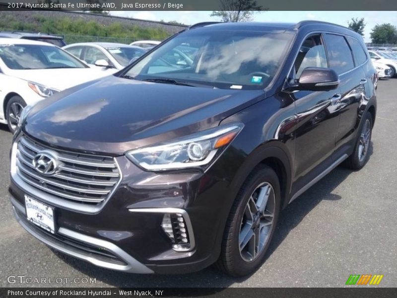Java Espresso / Beige 2017 Hyundai Santa Fe Ultimate AWD