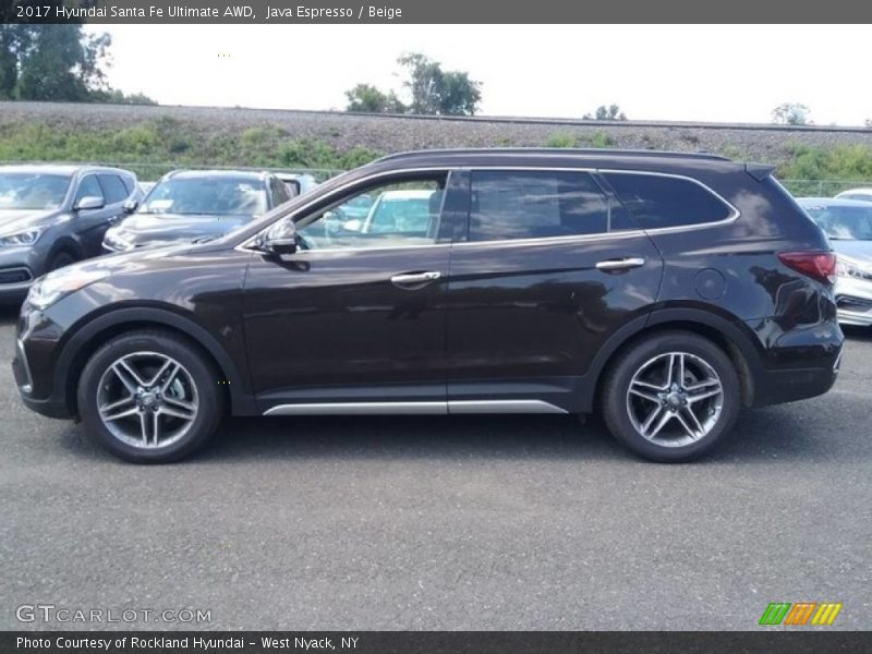 Java Espresso / Beige 2017 Hyundai Santa Fe Ultimate AWD