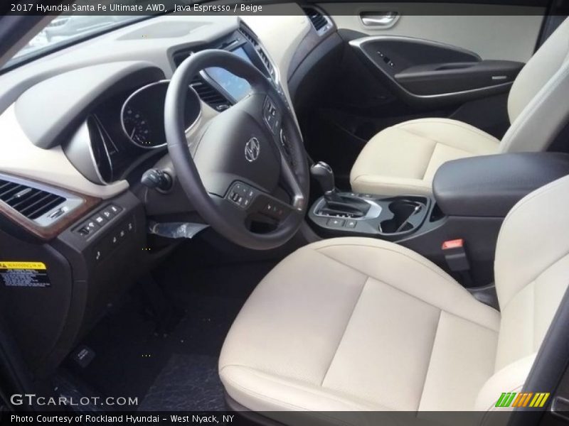  2017 Santa Fe Ultimate AWD Beige Interior