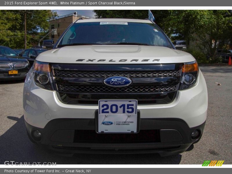 White Platinum / Sport Charcoal Black/Sienna 2015 Ford Explorer Sport 4WD