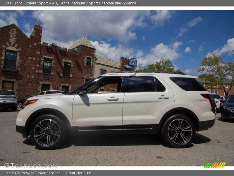White Platinum / Sport Charcoal Black/Sienna 2015 Ford Explorer Sport 4WD