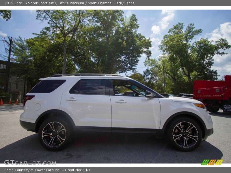 White Platinum / Sport Charcoal Black/Sienna 2015 Ford Explorer Sport 4WD