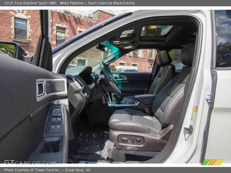 White Platinum / Sport Charcoal Black/Sienna 2015 Ford Explorer Sport 4WD