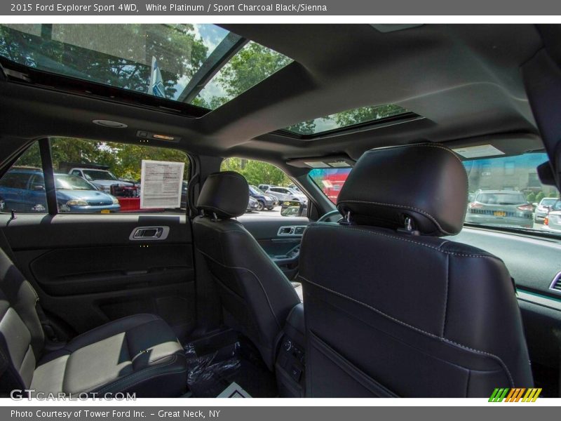 White Platinum / Sport Charcoal Black/Sienna 2015 Ford Explorer Sport 4WD