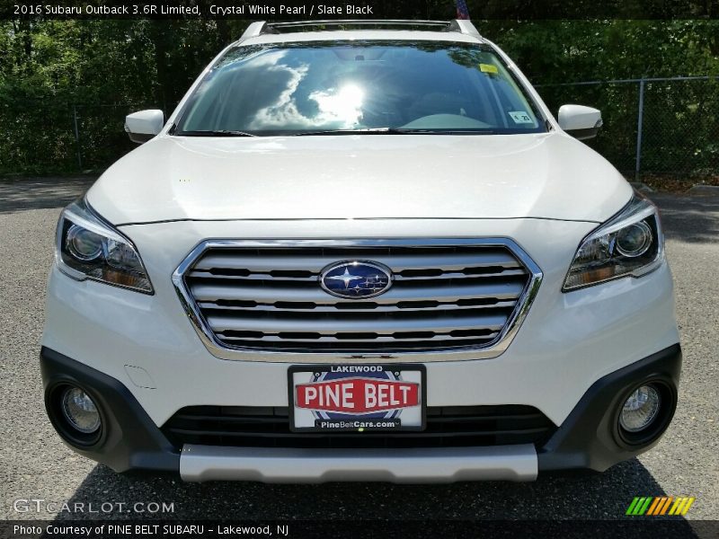 Crystal White Pearl / Slate Black 2016 Subaru Outback 3.6R Limited