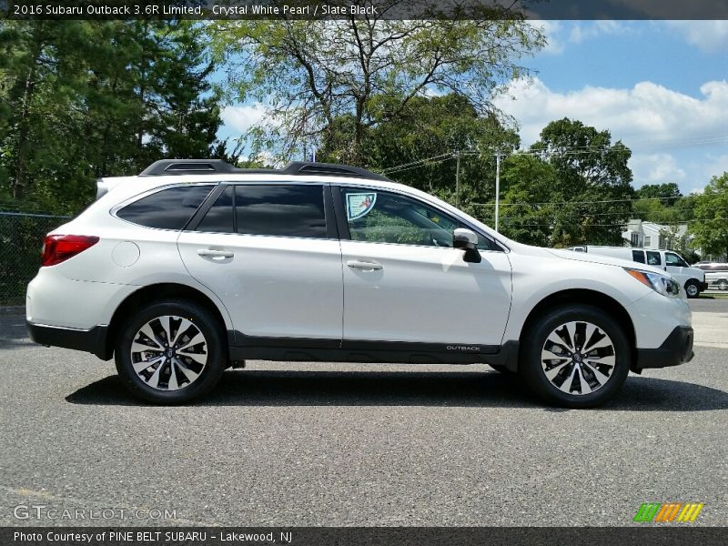 Crystal White Pearl / Slate Black 2016 Subaru Outback 3.6R Limited
