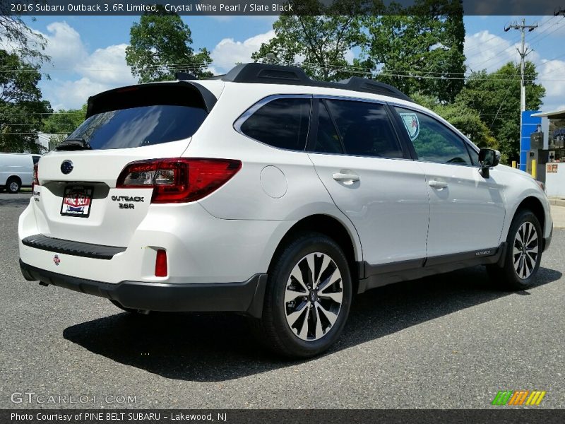 Crystal White Pearl / Slate Black 2016 Subaru Outback 3.6R Limited