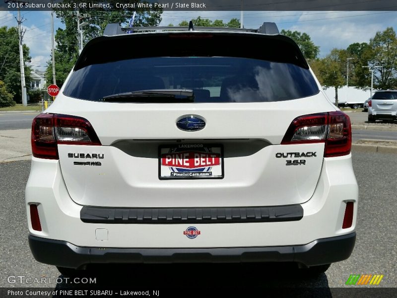 Crystal White Pearl / Slate Black 2016 Subaru Outback 3.6R Limited