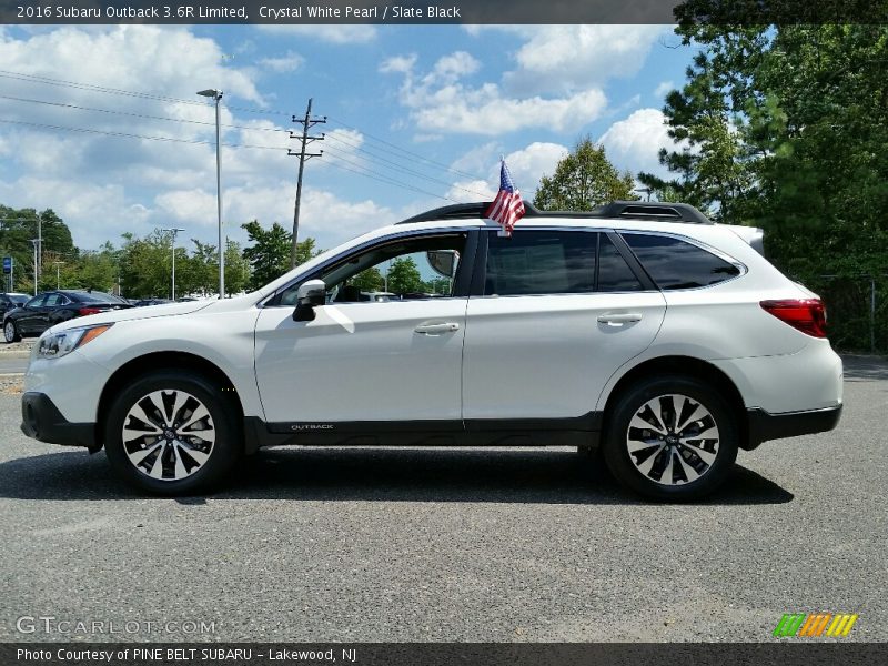 Crystal White Pearl / Slate Black 2016 Subaru Outback 3.6R Limited