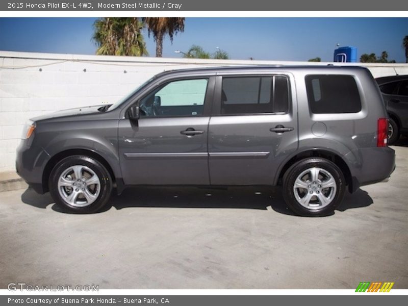 Modern Steel Metallic / Gray 2015 Honda Pilot EX-L 4WD