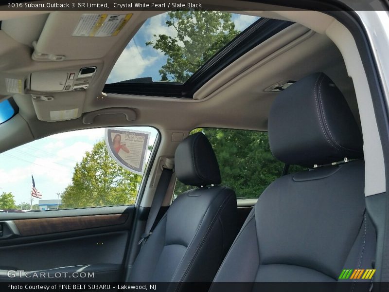 Crystal White Pearl / Slate Black 2016 Subaru Outback 3.6R Limited