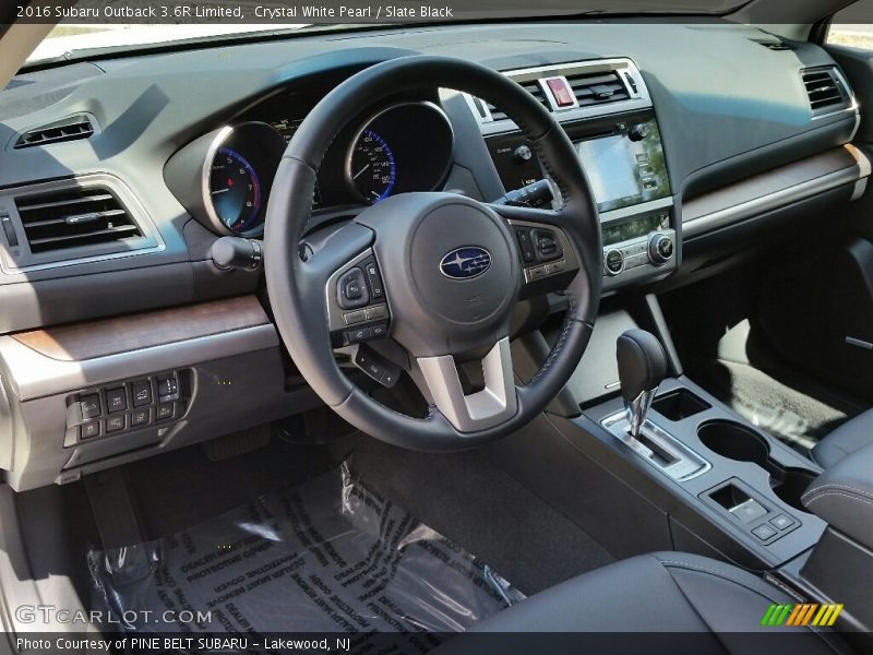 Crystal White Pearl / Slate Black 2016 Subaru Outback 3.6R Limited