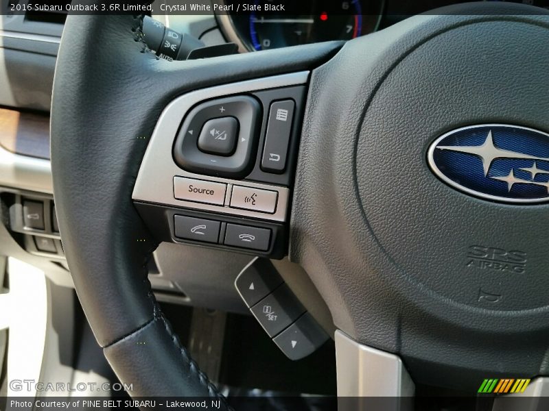 Crystal White Pearl / Slate Black 2016 Subaru Outback 3.6R Limited