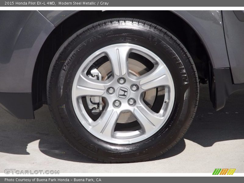 Modern Steel Metallic / Gray 2015 Honda Pilot EX-L 4WD
