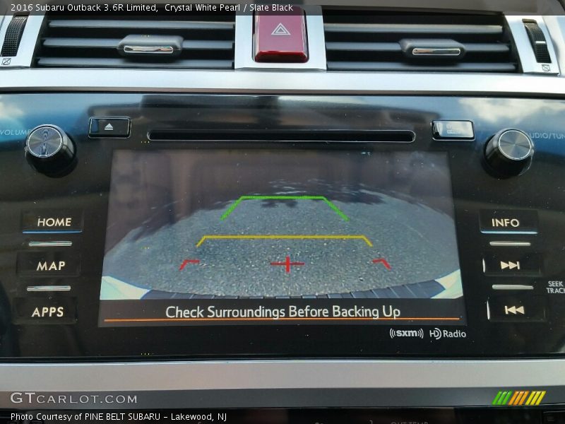 Crystal White Pearl / Slate Black 2016 Subaru Outback 3.6R Limited