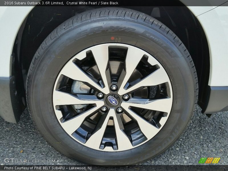 Crystal White Pearl / Slate Black 2016 Subaru Outback 3.6R Limited