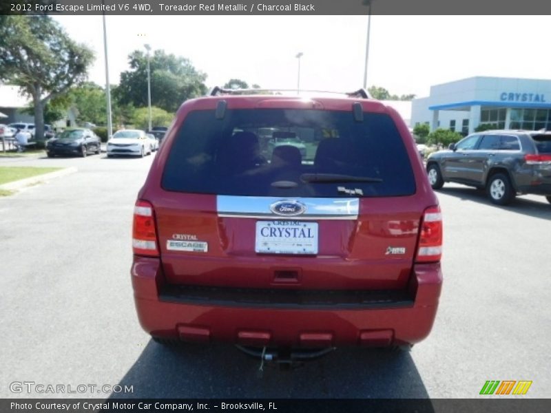 Toreador Red Metallic / Charcoal Black 2012 Ford Escape Limited V6 4WD