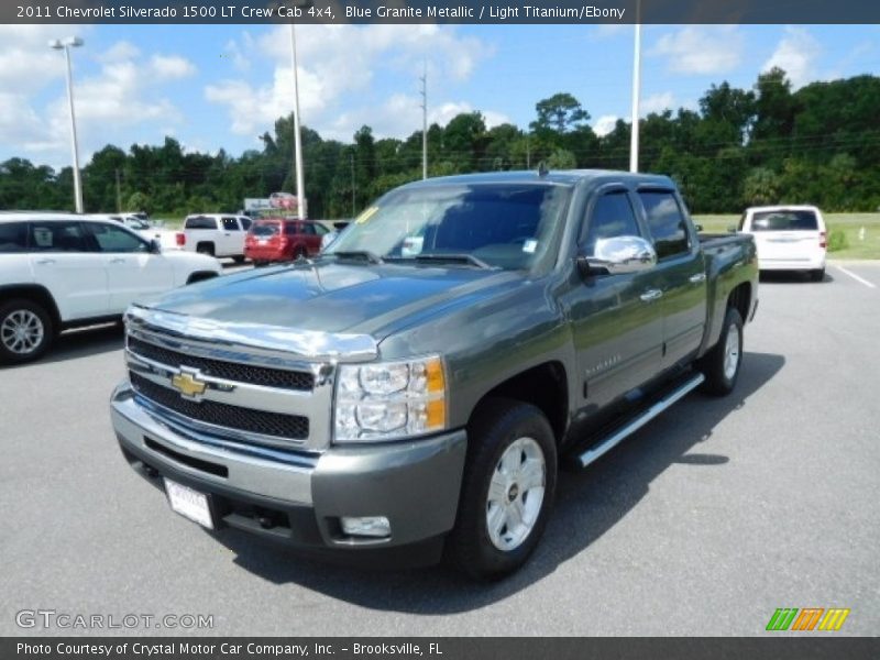 Blue Granite Metallic / Light Titanium/Ebony 2011 Chevrolet Silverado 1500 LT Crew Cab 4x4