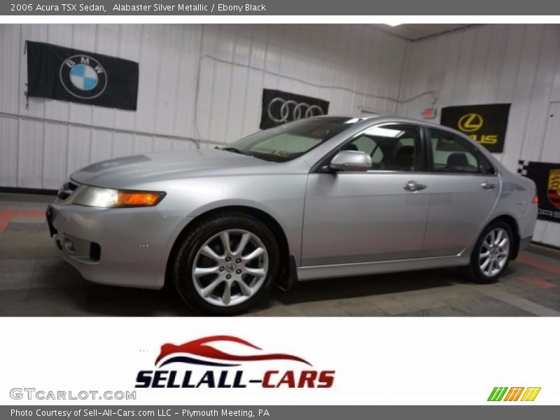 Alabaster Silver Metallic / Ebony Black 2006 Acura TSX Sedan