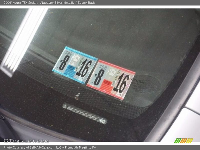 Alabaster Silver Metallic / Ebony Black 2006 Acura TSX Sedan