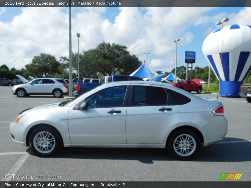 Ingot Silver Metallic / Medium Stone 2010 Ford Focus SE Sedan