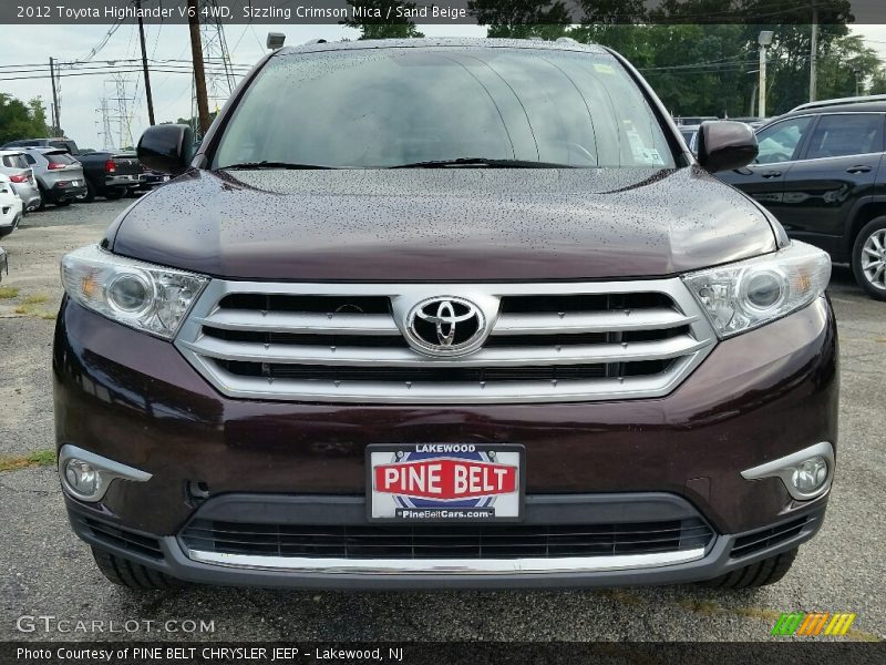 Sizzling Crimson Mica / Sand Beige 2012 Toyota Highlander V6 4WD