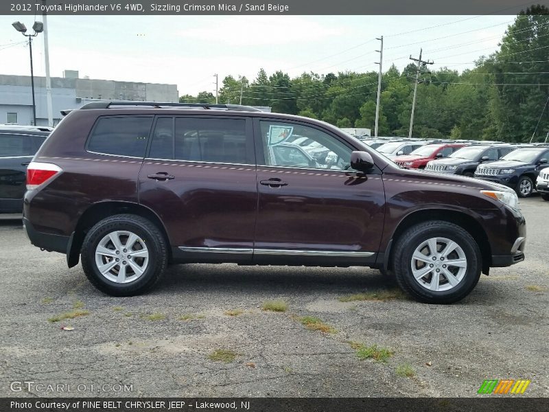 Sizzling Crimson Mica / Sand Beige 2012 Toyota Highlander V6 4WD