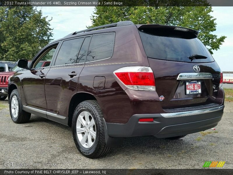 Sizzling Crimson Mica / Sand Beige 2012 Toyota Highlander V6 4WD