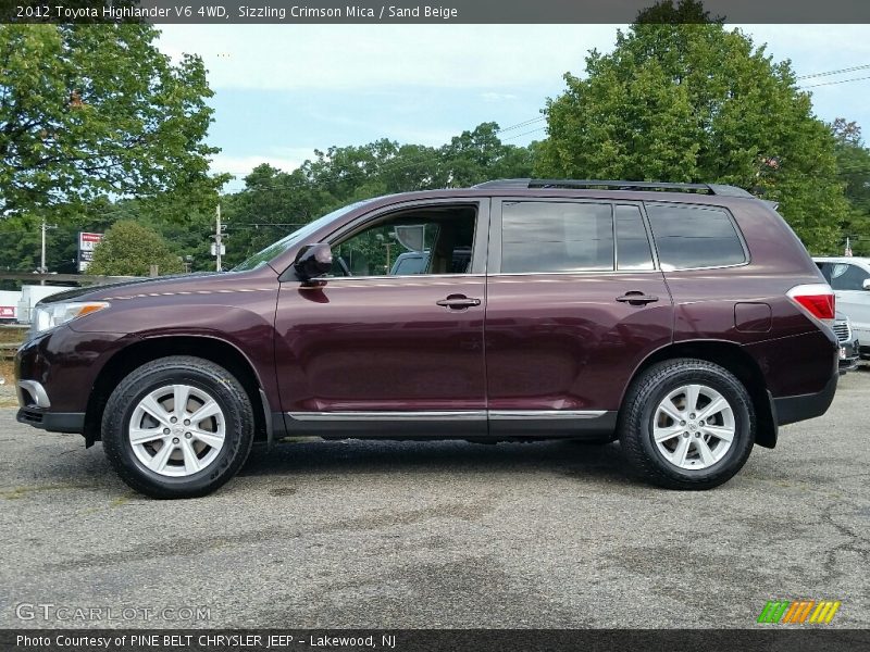 Sizzling Crimson Mica / Sand Beige 2012 Toyota Highlander V6 4WD