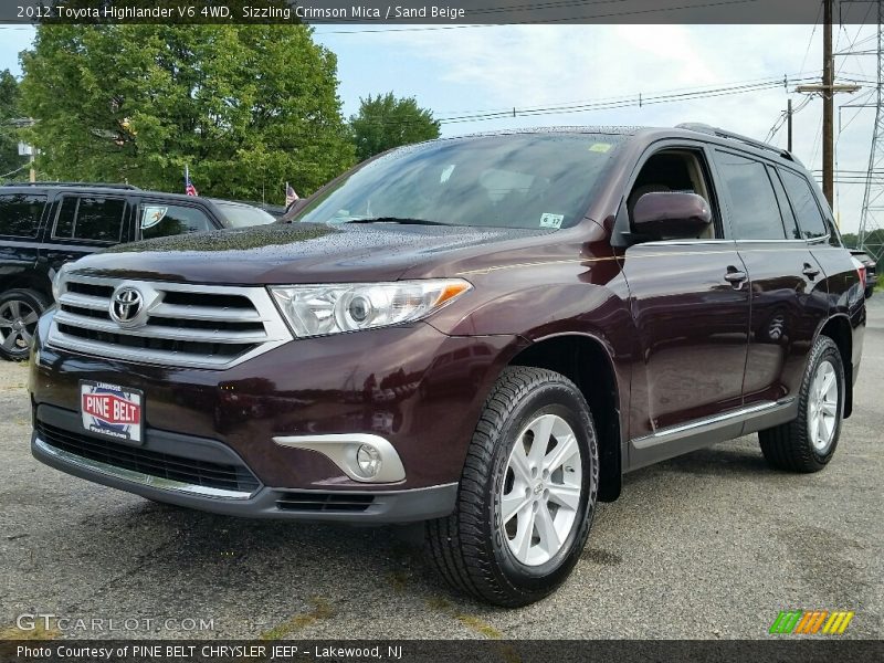 Sizzling Crimson Mica / Sand Beige 2012 Toyota Highlander V6 4WD
