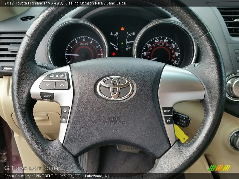 Sizzling Crimson Mica / Sand Beige 2012 Toyota Highlander V6 4WD