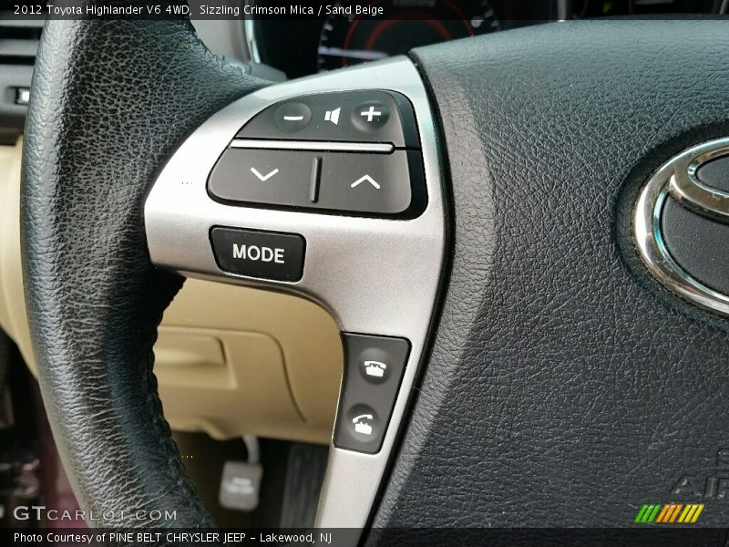 Sizzling Crimson Mica / Sand Beige 2012 Toyota Highlander V6 4WD