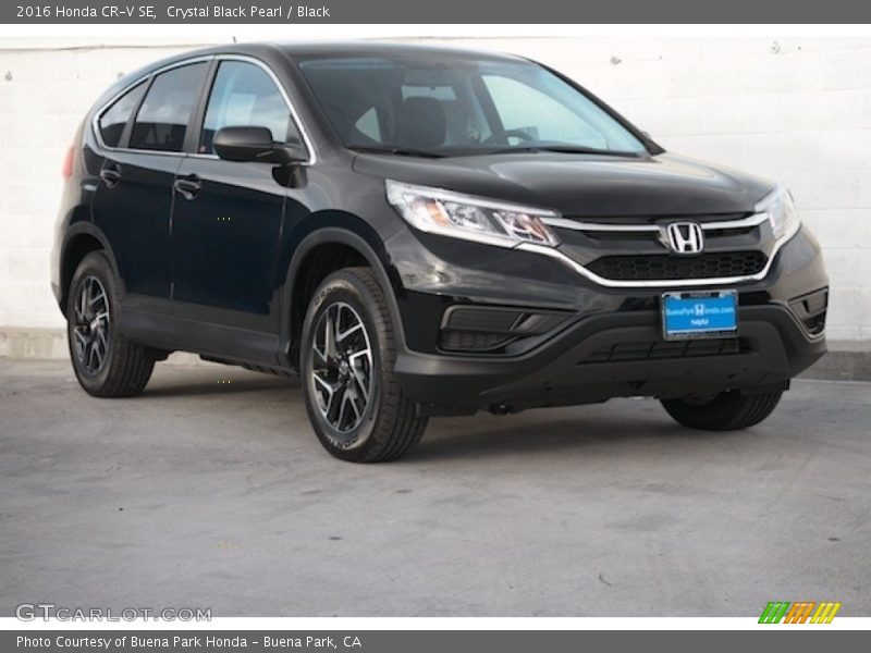 Crystal Black Pearl / Black 2016 Honda CR-V SE