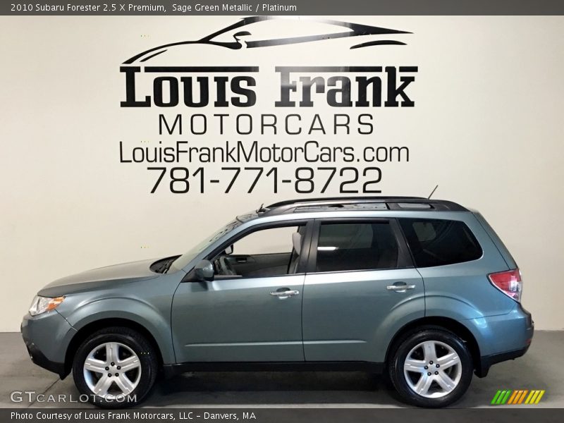 Sage Green Metallic / Platinum 2010 Subaru Forester 2.5 X Premium
