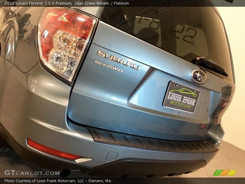 Sage Green Metallic / Platinum 2010 Subaru Forester 2.5 X Premium