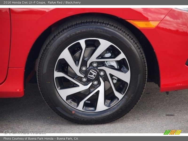 Rallye Red / Black/Ivory 2016 Honda Civic LX-P Coupe