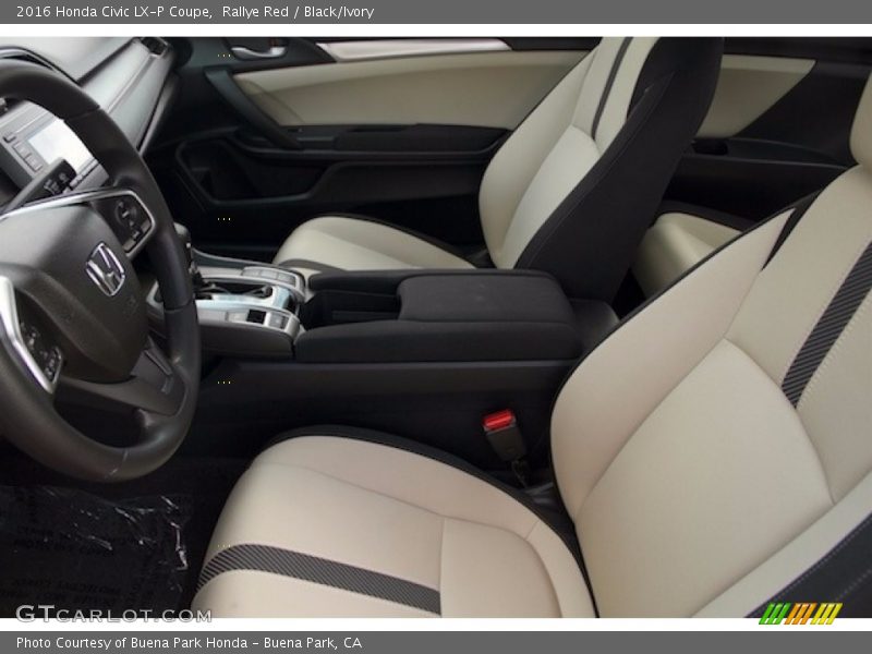 Rallye Red / Black/Ivory 2016 Honda Civic LX-P Coupe