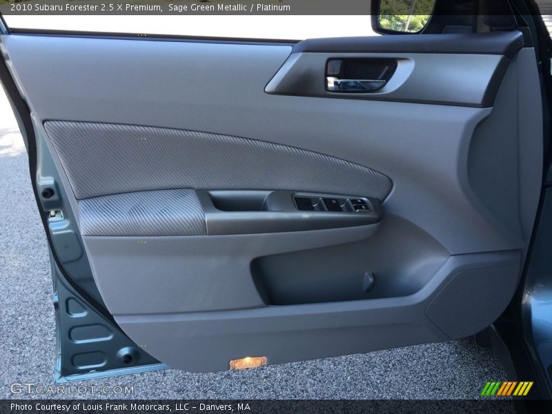 Sage Green Metallic / Platinum 2010 Subaru Forester 2.5 X Premium
