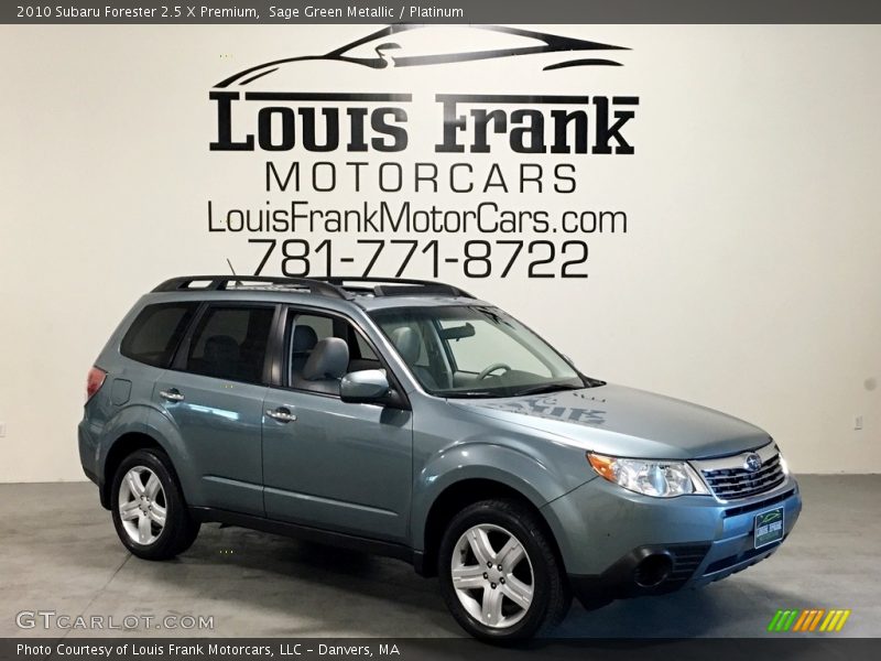 Sage Green Metallic / Platinum 2010 Subaru Forester 2.5 X Premium