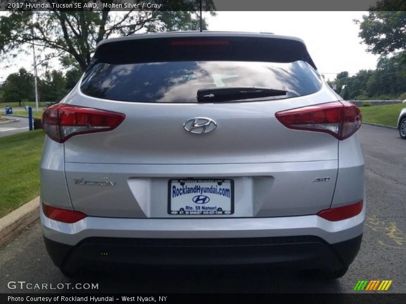 Molten Silver / Gray 2017 Hyundai Tucson SE AWD